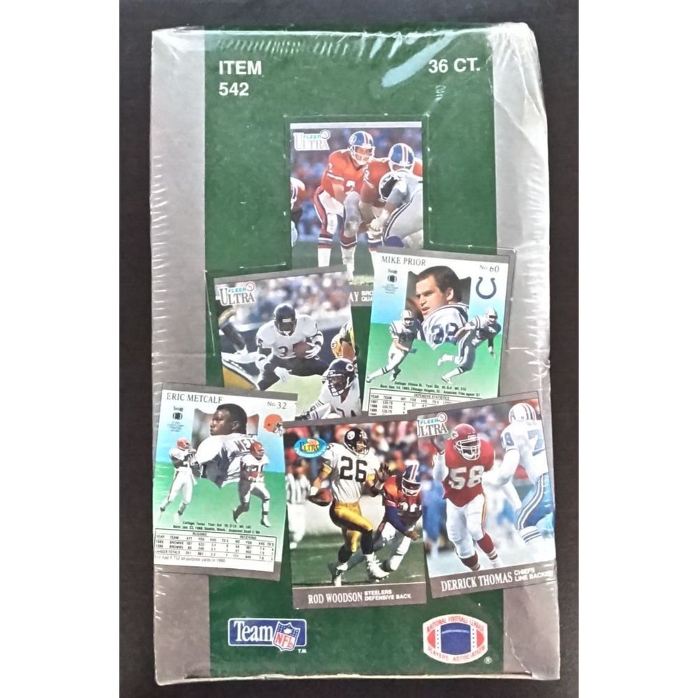 1991 Fleer Ultra Football Factory Sealed Wax Box 36 Packs Brett Favre Rookie
